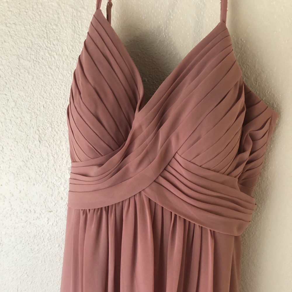 Azazie Shannon Dusty Rose Size C Custom